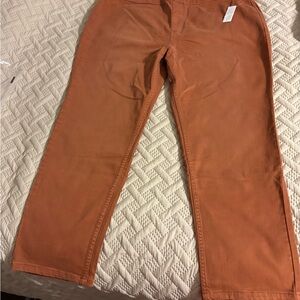 Soft Surroundings Women's Straight Leg Jeans - Rust